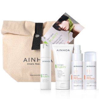 AINHOA Purity Fluid Pack met Purifying Fluid, Facial Mask, Cleansing Gel en Facial Tonic